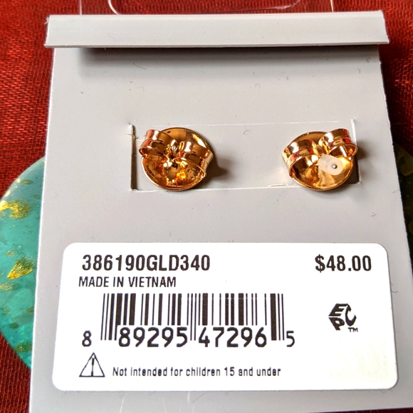 Robert Lee Morris SoHo Patina Disc Button Earrings - Picture 4 of 4